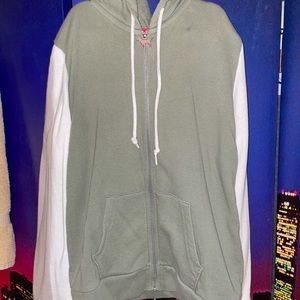 XS Victoria's Secret PINK Hoodie Green/White/Beige